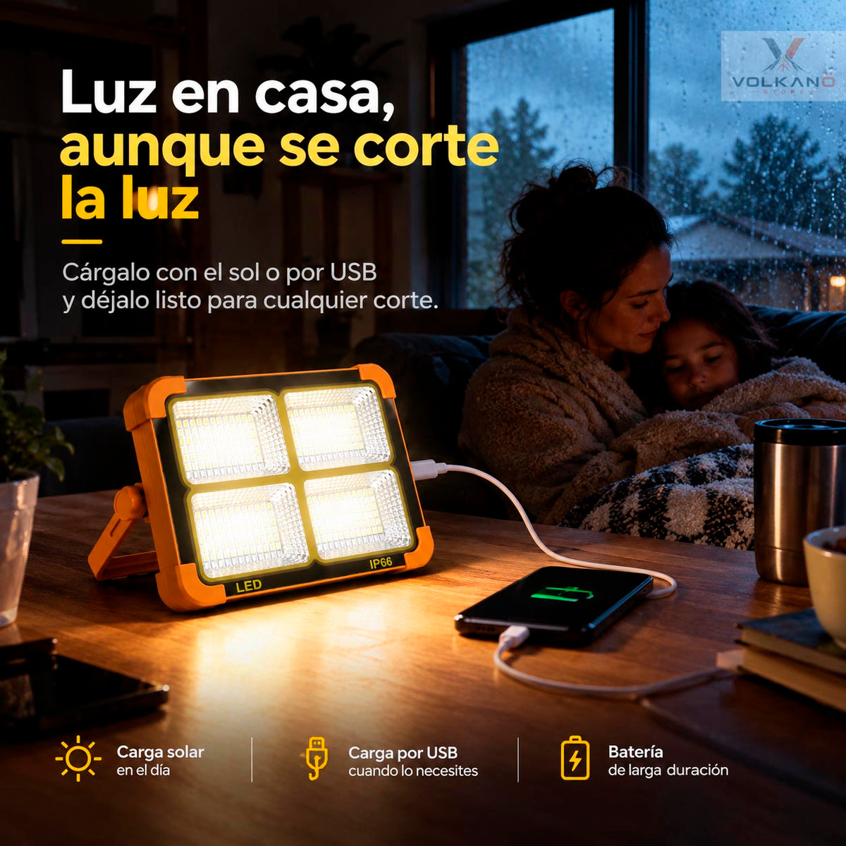 Foco Led Solar Recargable