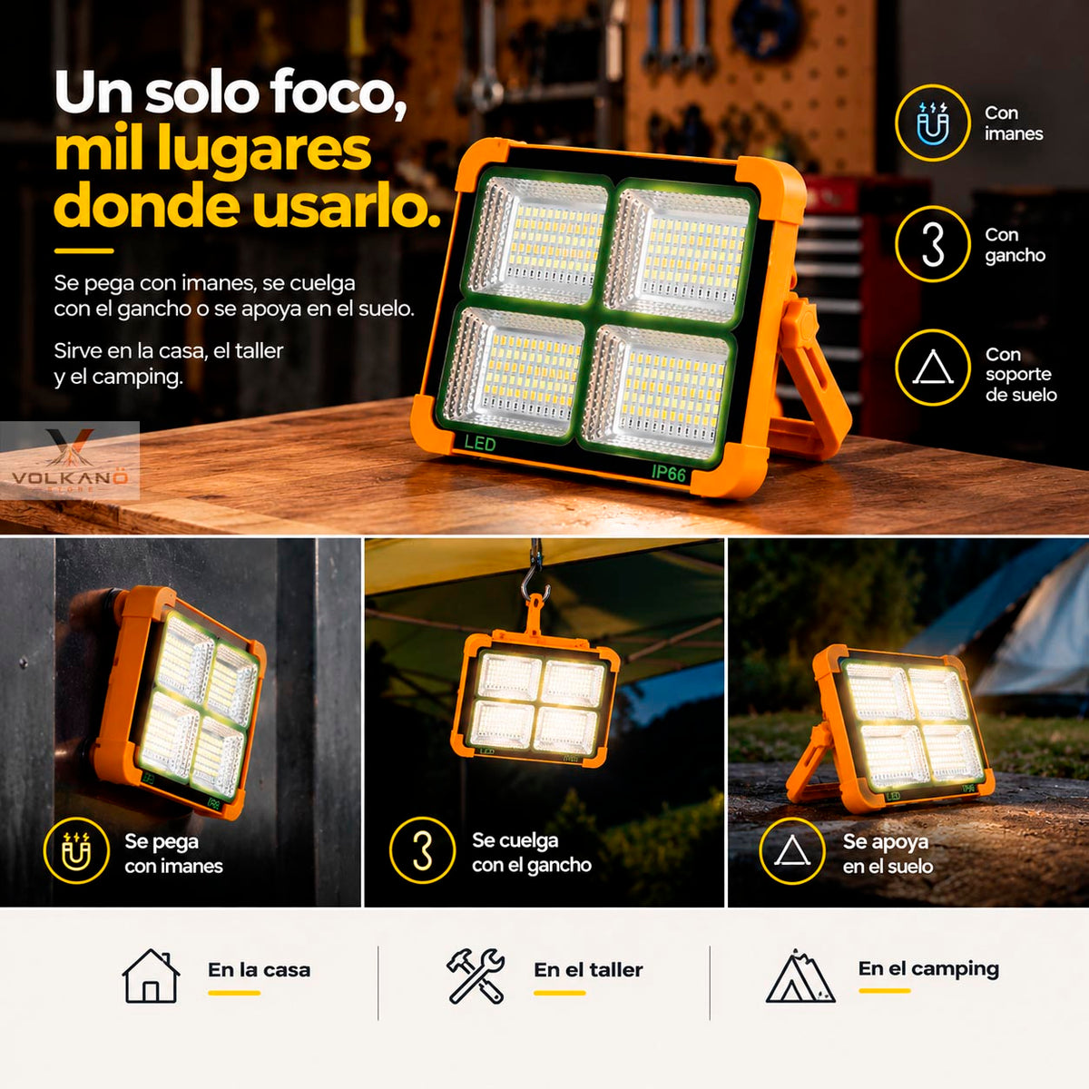 Foco Led Solar Recargable