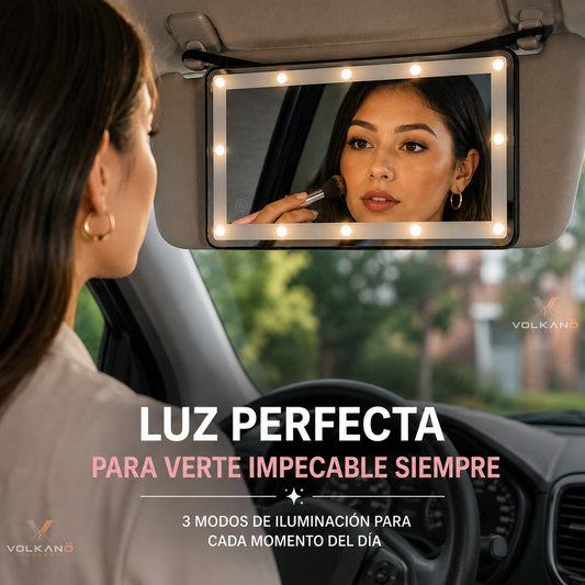 Espejo con luz led para el automovil